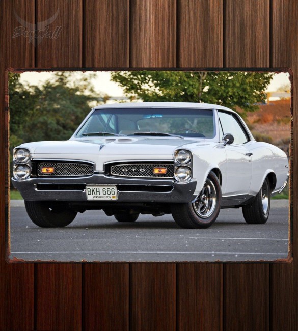Металлическая табличка Pontiac Tempest GTO Hardtop Coupe 567 Металлическая табличка Pontiac Tempest GTO Hardtop Coupe 567